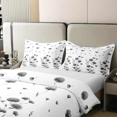 Erosebridal Floral 100% Cotton Duvet Cover Queen