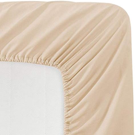 Fitted Sheet Queen Taupe - Soft Silky Satin Bed Sheet - Wrinkle Free