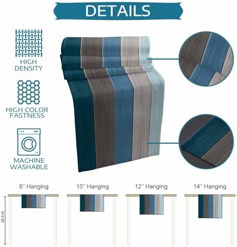Rustic Farmhouse Burlap Table Runner 90 Inches Long Cotton Linen