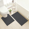 HOMEIDEAS Bathroom Rugs Set 2 Pieces, Ultra Soft Non Slip Absorbent