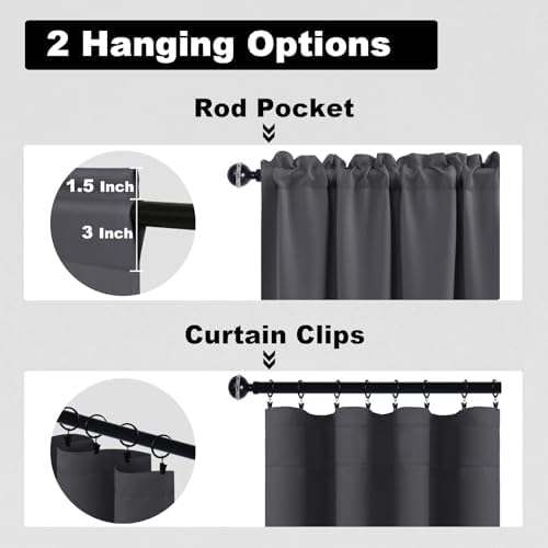 DWCN Blackout Curtains - Thermal Insulated, Light Blocking for Bedroom