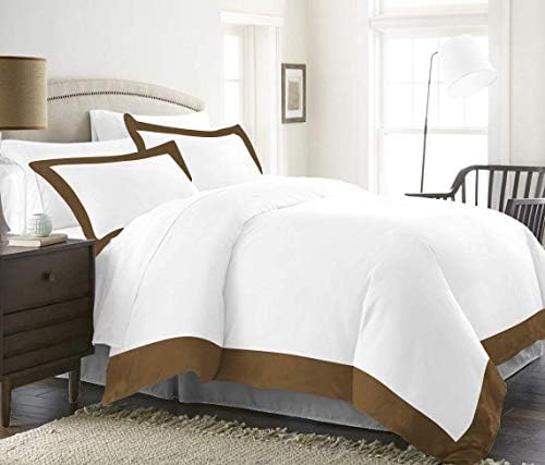 Epic Cotton 3 Piece Two Tone Duvet Cover Set 100% Egyptian Cotton 800