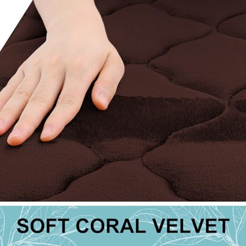 OLANLY Memory Foam Bath Rugs and Toilet Rug U-Shaped, Bath Rug Size