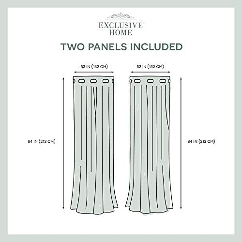 Exclusive Home Curtains Sateen Twill Woven Room Darkening Blackout