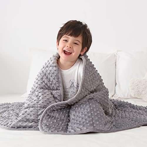 Huloo Sleep Kids Weighted Blanket Twin 5lbs (36"×48",Gray) Breathable