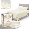 Abeero Home Full Size Bed Sheets with Elastic Corner Straps - 4pcs