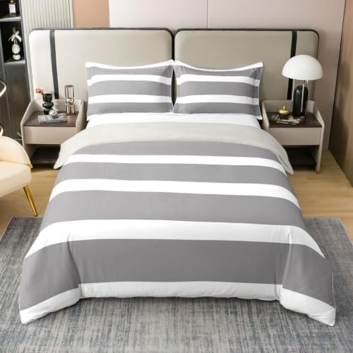 Feelyou Kids Girls Retro Striped Duvet Cover 100% Cotton King Size