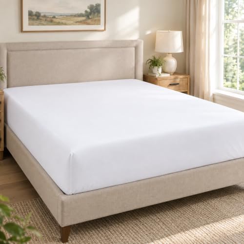 Queen Fitted Sheet Only - Taupe, 15" Deep Pocket, Wrinkle Free, Easy