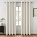 MIULEE Ivory Blackout Bedroom Curtains Drapes 84 Inch Long 52"x84"