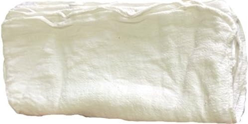 Atlas Cotton Auto Shop Towels, 50-Pieces, White