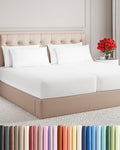 CGK Split King 7pc Bed Sheet Set - Breathable & Cooling - White