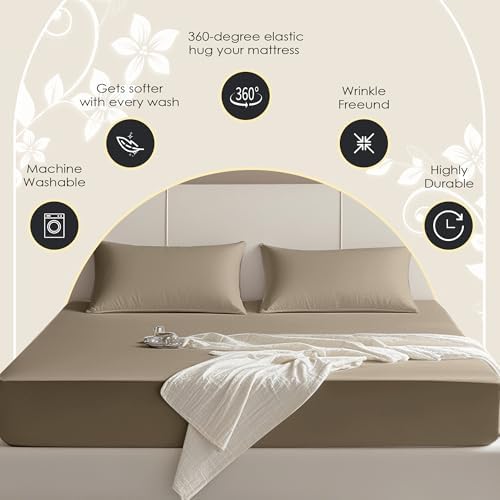 FreshCulture Queen Fitted Sheet Only – Premium Hotel-Quality Fitted