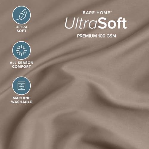 Bare Home Deep Pocket Fitted Sheet (Twin XL - 22'' Pocket, Taupe)