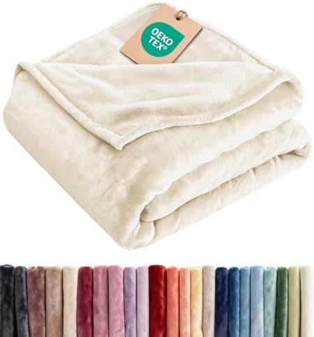 Fleece Blanket King Size - Ultra-Soft Warm Flannel Fleece Blanket