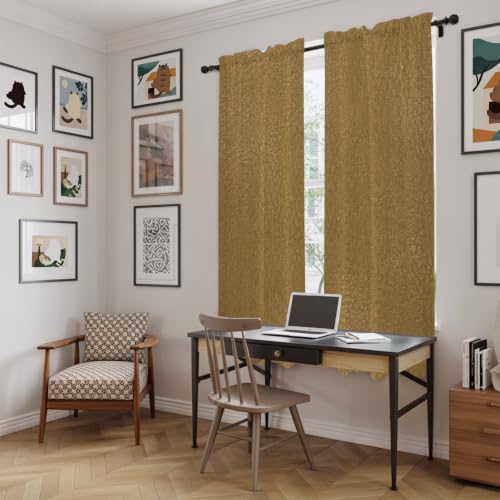 Vintage Brown Kitchen Curtain for Berdoom Living Room Cafe 72 Inch