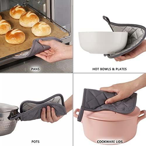 Kitchen Pot Holders Set Heat Resistant Pure Cotton Potholders Kit