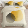 California King Duvet Cover Set Minimalist Circle Lines Bedding with
