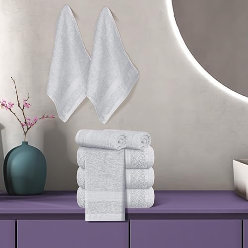 BOUTIQUO Ultra Soft Cotton Washcloths, Contains 12 Piece Face Cloths