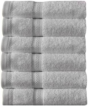 ARM & HAMMER Performance Towel Washcloth Set, 6 Piece, Light Grey
