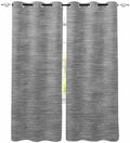 Gray Solid Color Blackout Curtains 63 Inches Long for Bedroom