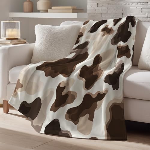 Beige Brown Blanket - Modern Microfiber Throw,Gifts for Kids Adult