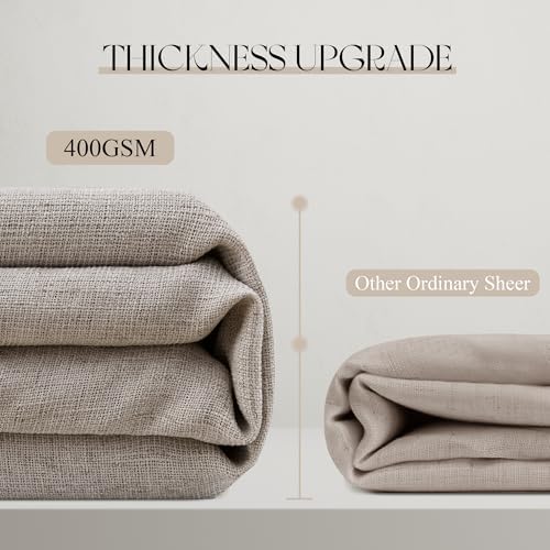 Jowels Beige Pinch Pleated Memory Trained Linen Curtains 63 Inch Long