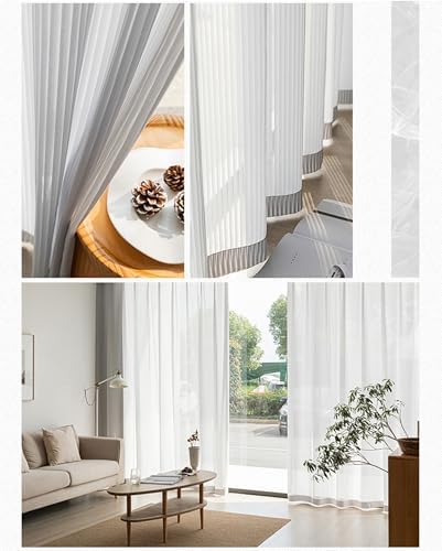 Beydodo Curtains for Bedroom 63 Inch Length, Living Room Curtains