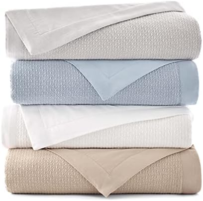 Vellux 100% Cotton Blanket - Soft, Breathable, Cozy & Lightweight