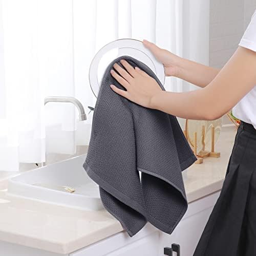 Homaxy Kitchen Towels and Dishcloths Set, 12 x 12 Inches and