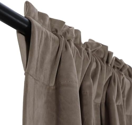 Drapifytex 84 Inches Long by 72 Inches Wide Room Darkening Brown