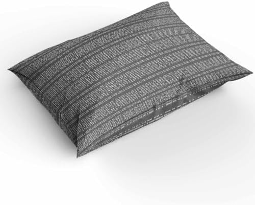 Duvet Cover Set Queen, Gradient Gray Boho Geometric 3 Piece Bedding