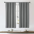 OWENIE Sally Light Grey Blackout Curtains for Bedroom 63 Inch Length 2