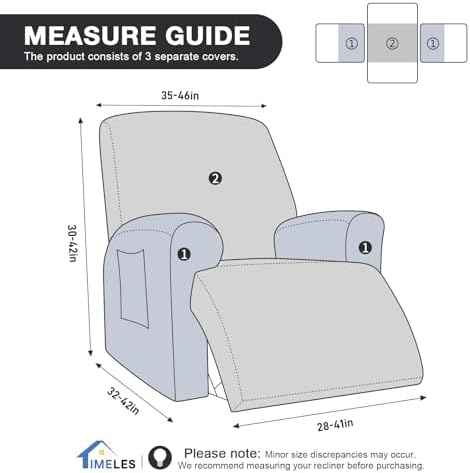 Timeles Stretch Recliner Covers, Gray