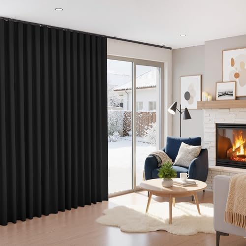 RYB HOME Total Blackout Curtain with 120 inches Wide for Bedroom