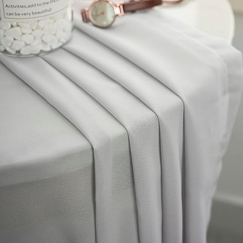 96 inch Long Chiffon Sheer Curtains for Living Room Pinch Pleated