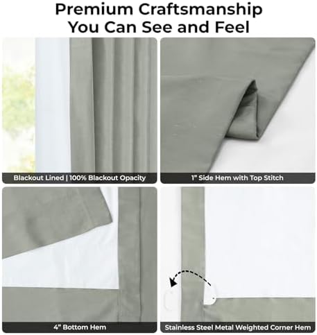 HPD Half Price Drapes Blackout Curtains for Bedroom Vintage Textured