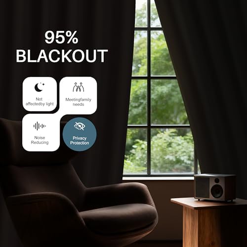 Etherealveil Charcoal Gray Pinch Pleated Blackout Curtains 2P 40"x120"