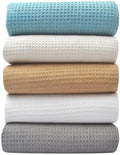 Tex Trend 100% Natural Cotton Blanket Waffle Weave, Skin-Friendly Soft
