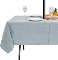 LUSHVIDA Outdoor Tablecloth with Umbrella Hole, Light Gray, 52x70 Inch