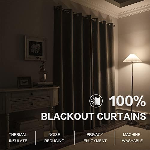 Burlap Textured Faux Linen Absolutely Blackout Curtain Drapers for