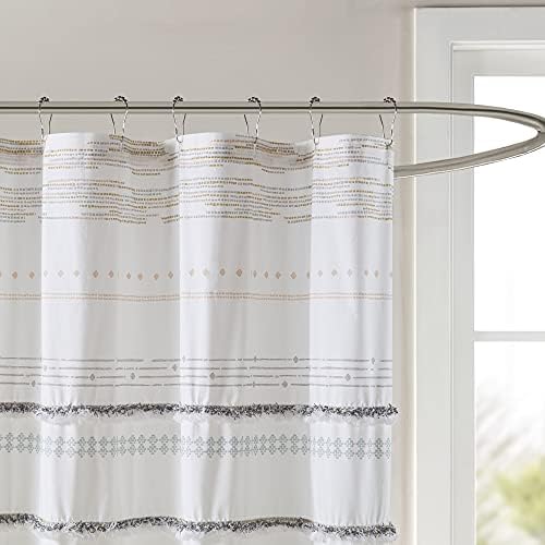 INK+IVY NEA Shower Curtain for Bathroom, Cotton, 72 x 72, Off
