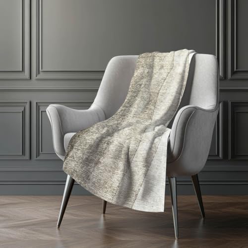 Addison Rugs ASB690 Taupe 50" x 70" Oversized Sherpa Throw Blanket