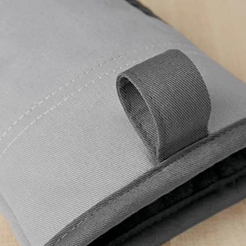 KitchenAid Beacon Two-Tone Non-Slip Oven Mitt Set, Cool Grey/Frost
