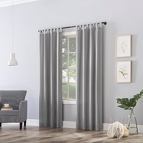No. 918 Trevor 2-Pack Heathered Linen Texture Semi-Sheer Tab Top