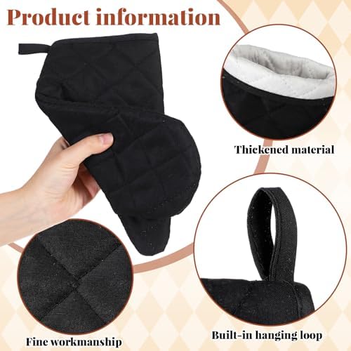 Geyoga Oven Mitts Heat Resistant Kitchen Long Oven Gloves Mitts Thick