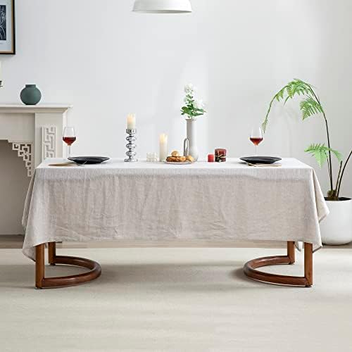 EVERLY 100% Pure Linen Rectangle Tablecloths 108Lx60WInch for