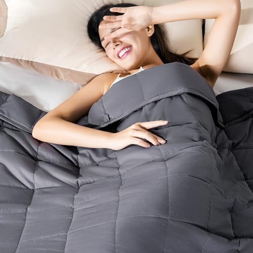Sivio Cotton Weighted Blanket for Adults, King Size 80"x87" 25 lbs