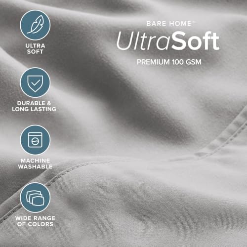 Bare Home Sheet Set 1800 Ultra-Soft with 2 Pillowcases