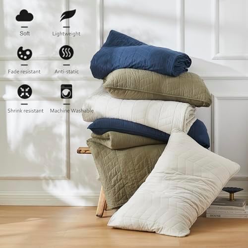 palassio Dark Beige Cotton Quilt King Size Bedding Sets with Pillow