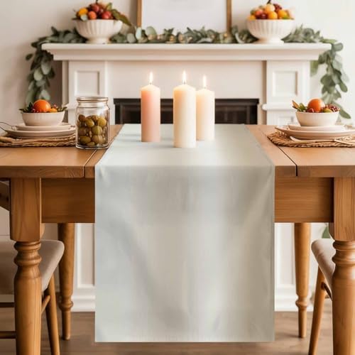 Cream Ombre 72 Inch Table Runner, Modern Gradient Abstract Aesthetics
